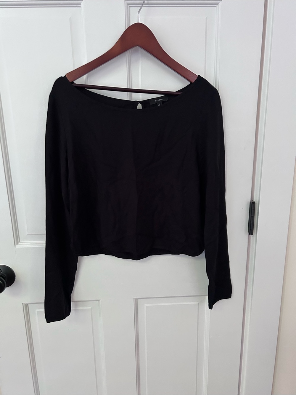 Talula Black Long-Sleeve Boatneck Top